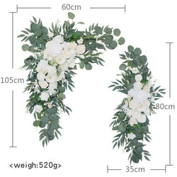 White Green Color Greenery Wedding Hanging Corner Floral Decor
