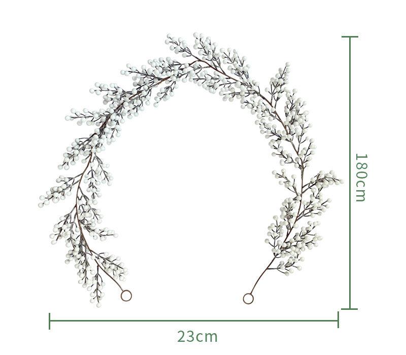 Simulation Christmas Rattan Pine Needles Red Pine Cones Pine Cones Indoor Greenery Decoration Wall Hangings