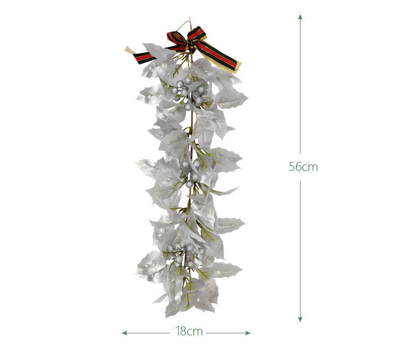 Simulation Christmas Door Decoration Hanging Artificial Indoor Home Wall Hanging Gold and Silver Decoration Christmas Hanging