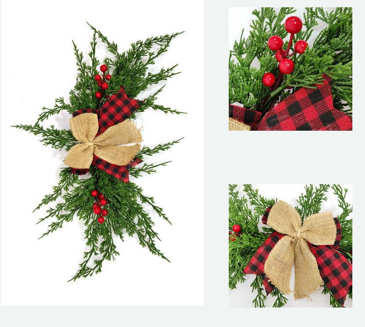 Christmas Party Hanging Red Fruit Pine Needle Simulation Door Decoration Fascia Christmas Decoration