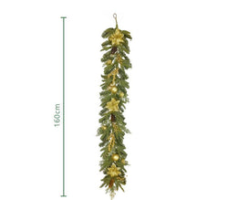 Simulation Pine Needle RattanChristmas FlowersColour BallsBellsIndoor DecorationArtificial Pine Needle Rattan