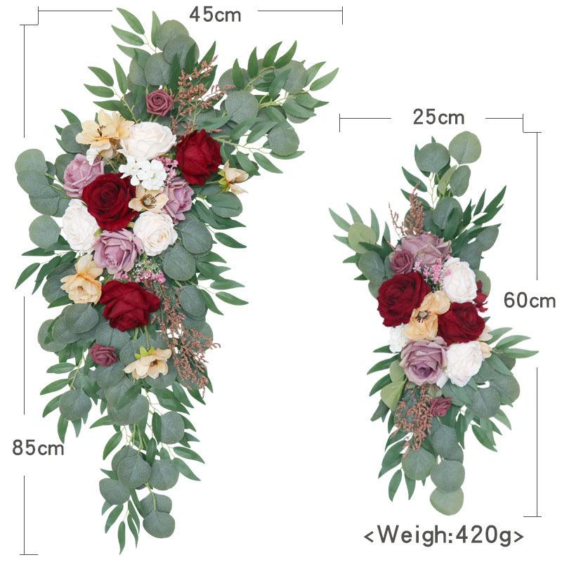 Light Champagne Wedding Arch Hanging Corner Floral Decor