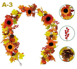 Halloween simulation sunflower maple leaf vine