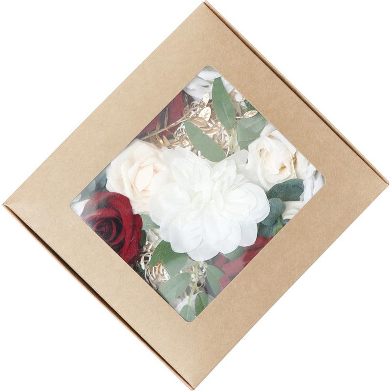 Simulation Flowers Boxed Flowers Western Wedding Bridal Bouquet Birthday Party Gift