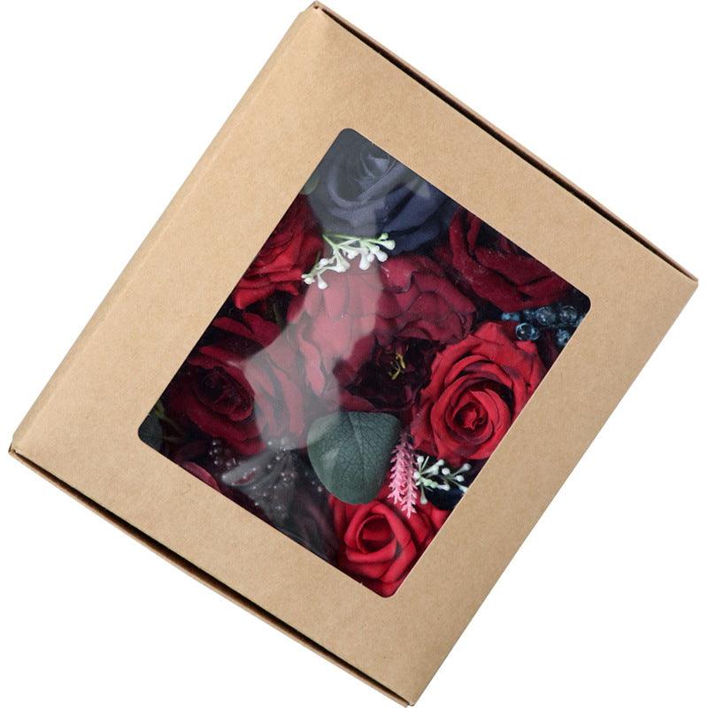 European simulation boxed flowers wedding companion gift home decoration bouquet Valentine's Day birthday gift box