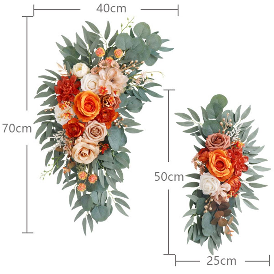 Simulated floral wedding welcome sign decoration corner flower props