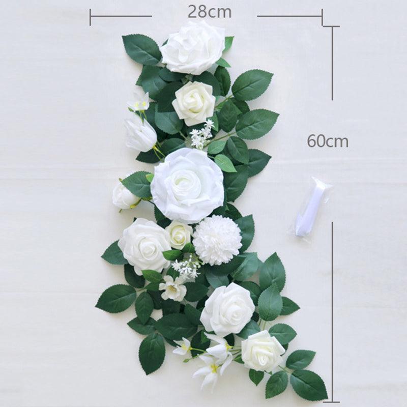 Simulated Huasen Series Outdoor Wedding Welcome Sign Corner Flower Chair Back Flower Decoration