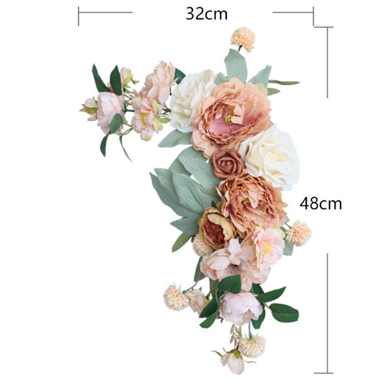 Simulated Rose Art Wedding Welcome Sign Decorative Corner Flower Props