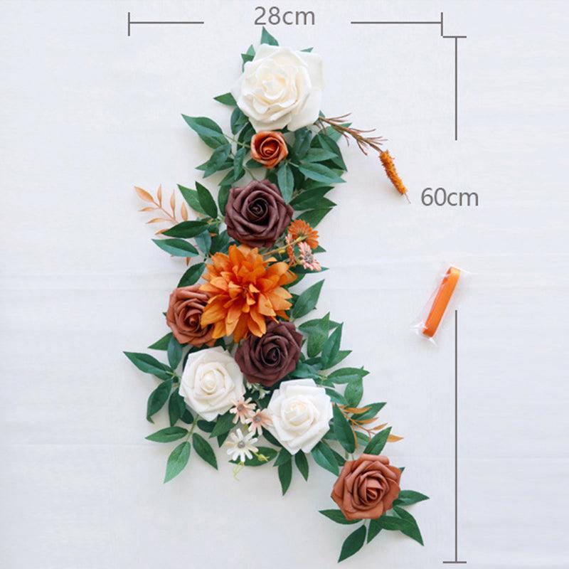 Simulated Huasen Series Outdoor Wedding Welcome Sign Corner Flower Chair Back Flower Decoration