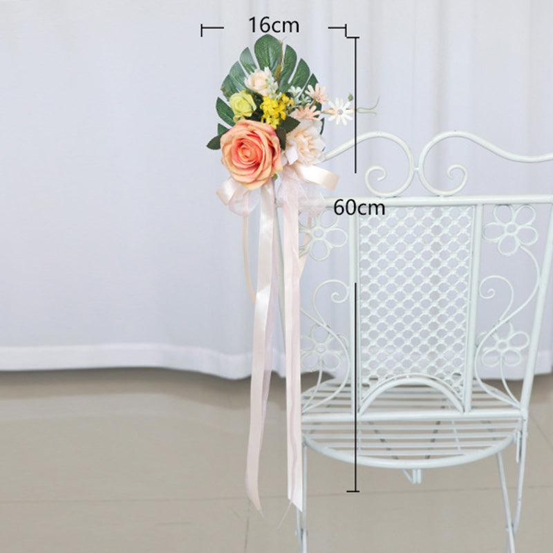 Simulated flower chair back flower wedding bouquet decoration