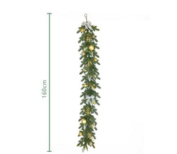 Simulation Pine Needle RattanChristmas FlowersColour BallsBellsIndoor DecorationArtificial Pine Needle Rattan