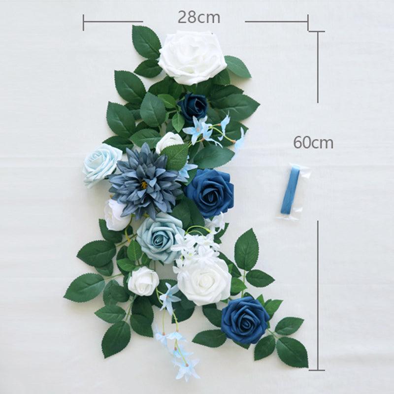 Simulated Huasen Series Outdoor Wedding Welcome Sign Corner Flower Chair Back Flower Decoration