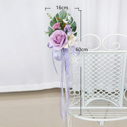 Simulated flower chair back flower wedding bouquet decoration