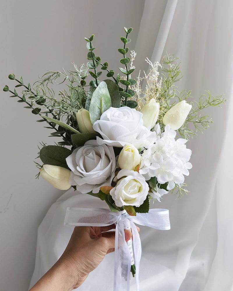 Bride's wedding bouquet handmade artificial flowers