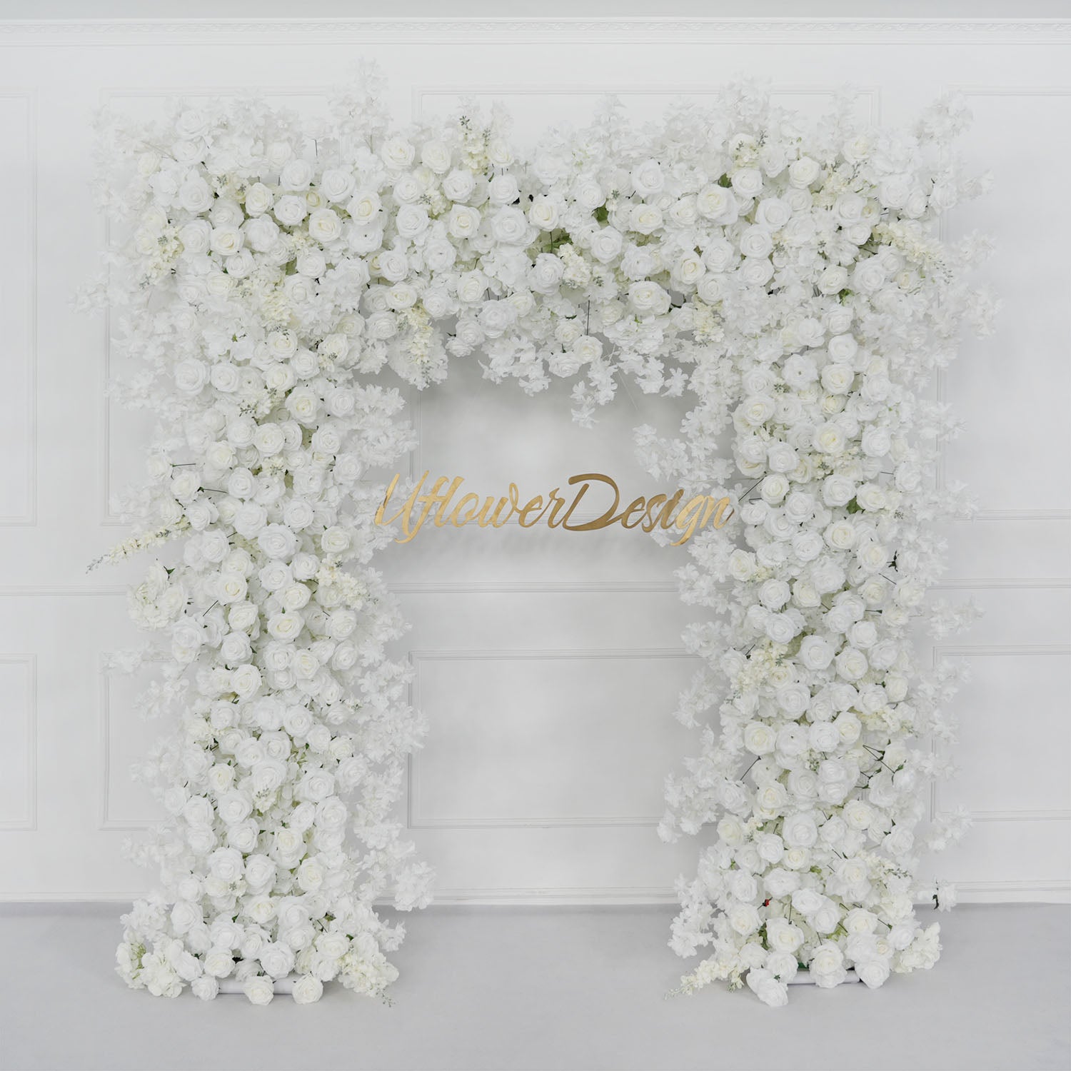 Artificial White Rose Flower Arrangement Wedding Backdrop Decor Props