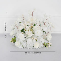 White Rose Flower Row Wedding Background Frame Arch