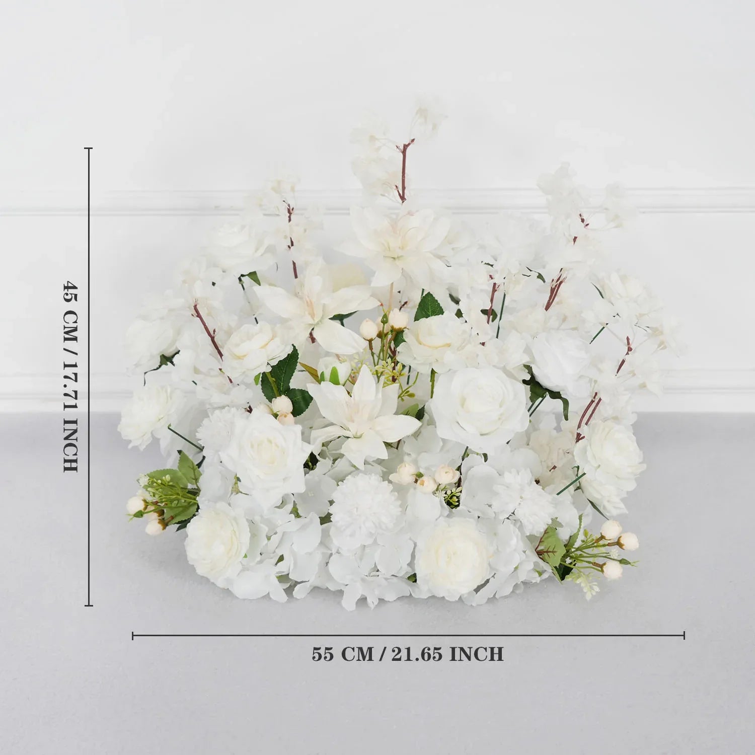 White Rose Flower Row Wedding Background Frame Arch - Uflower