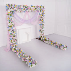 Uflower Colored Table Runner Arrangement Wedding Backdrop Wall Decor