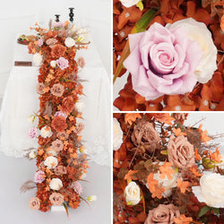 Uflower Artificial Flower Row Sofa Table Runner Floor Flower Arrangement
