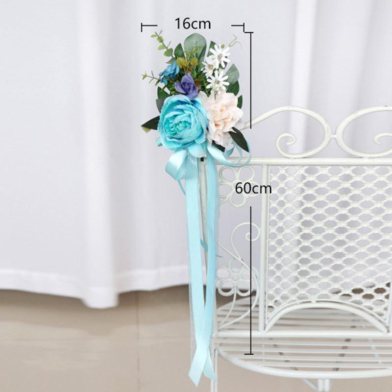 Simulated flower chair back flower wedding bouquet decoration