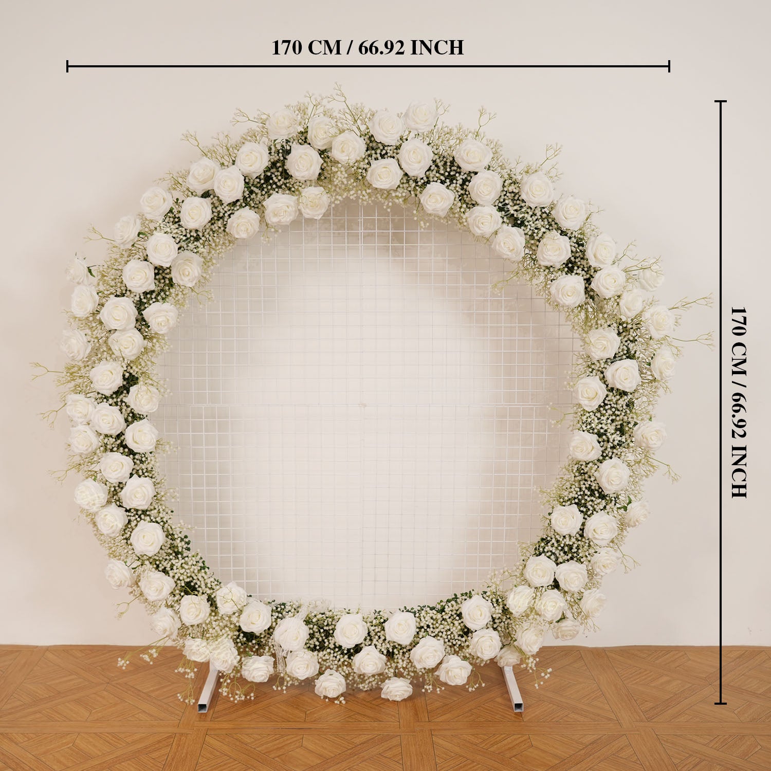 Uflower Baby's Breath Flower Arrangement Table Runner Round Arch