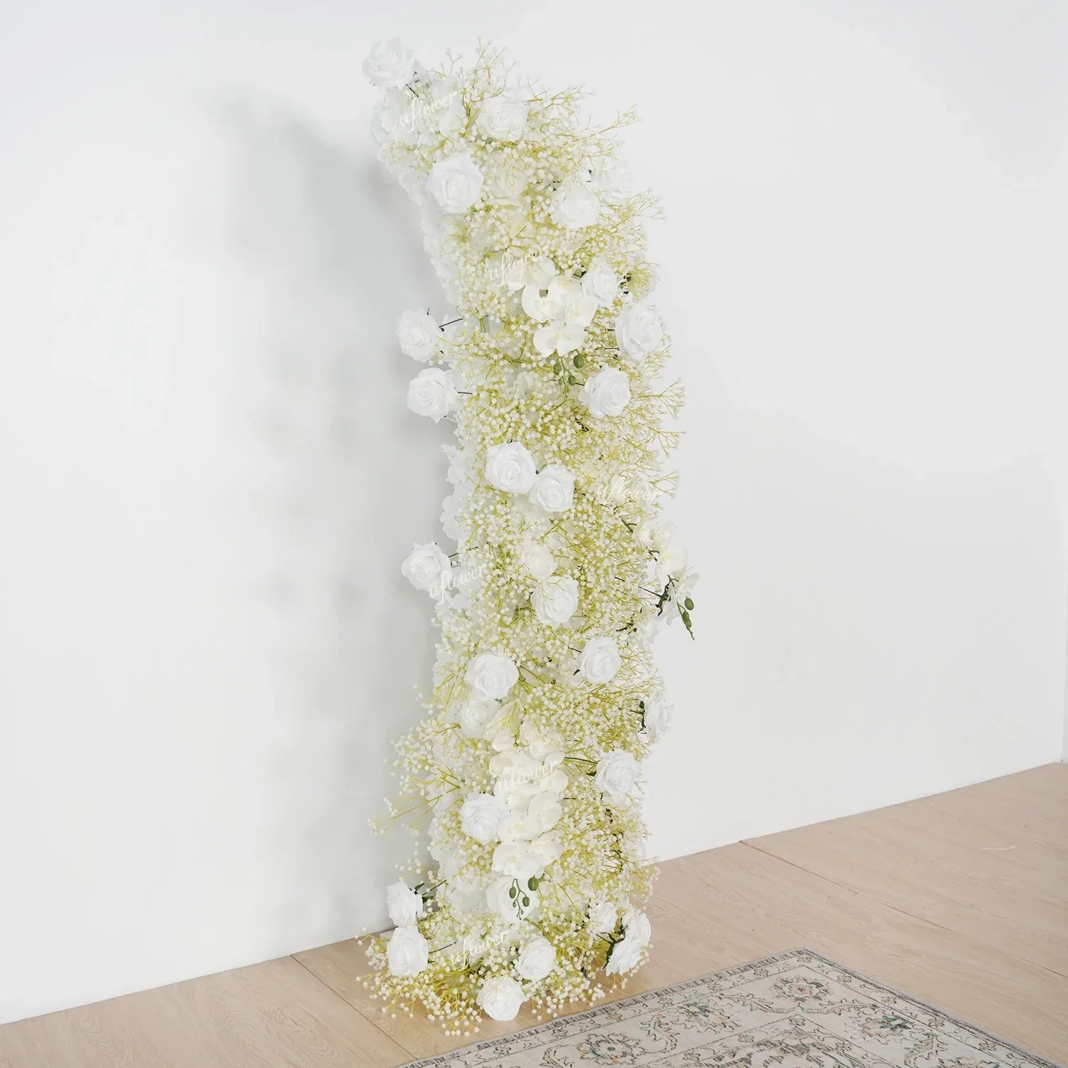 White Flower Row Decor Wedding Backdrop Horn Arch - Uflower