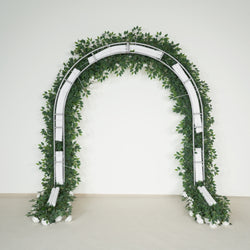 White Rose Banyan Leaf Door Arch Wedding Floral Arch