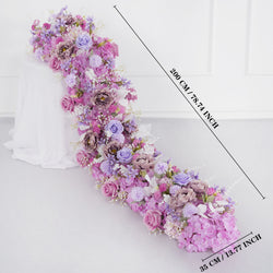 Uflower Artificial Flower Row Sofa Table Runner Floor Flower Arrangement
