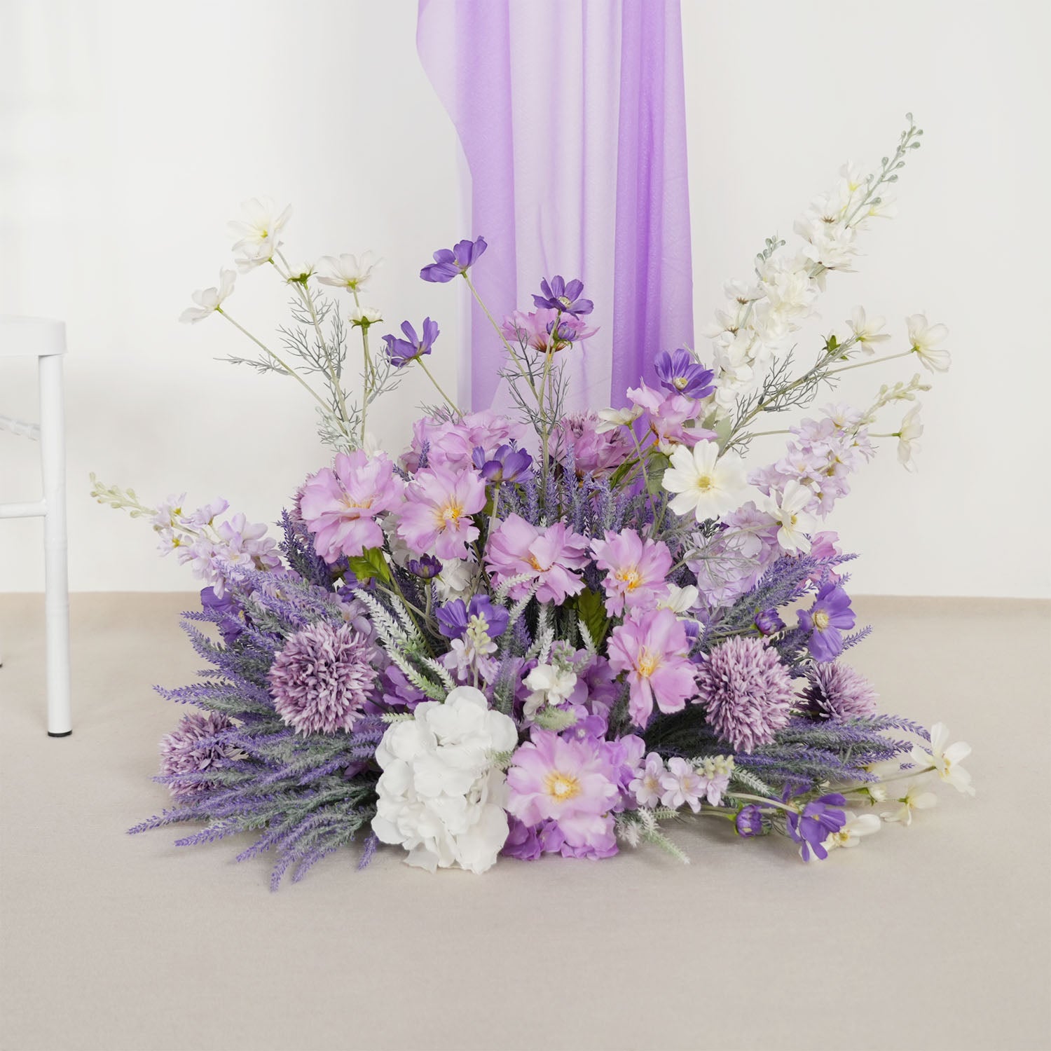 Artificial Purple Lavender Hang Flower Arrangement Wedding Backdrop Decor Props