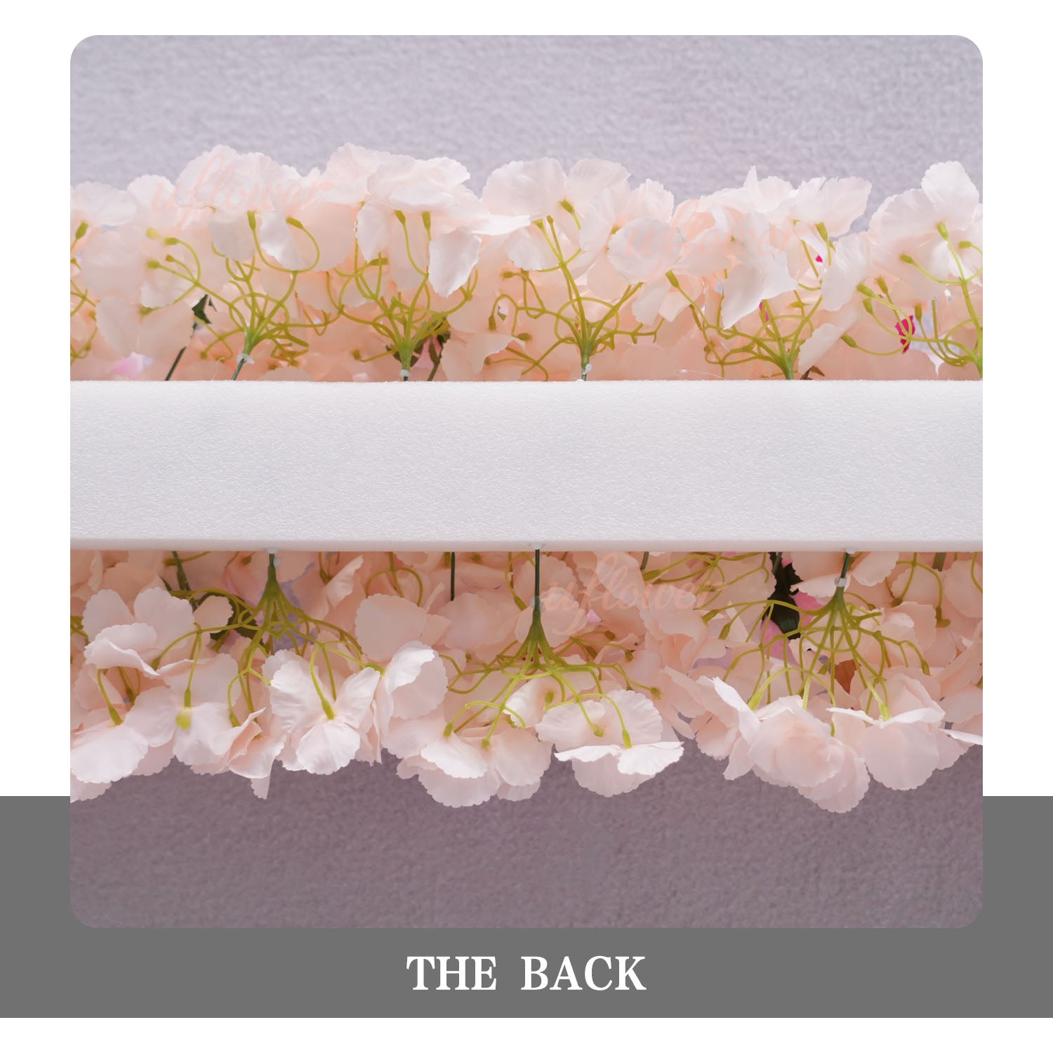 Uflower Pink Floral Arrangement Wedding Arch Backdrop Party Flower Row Decor