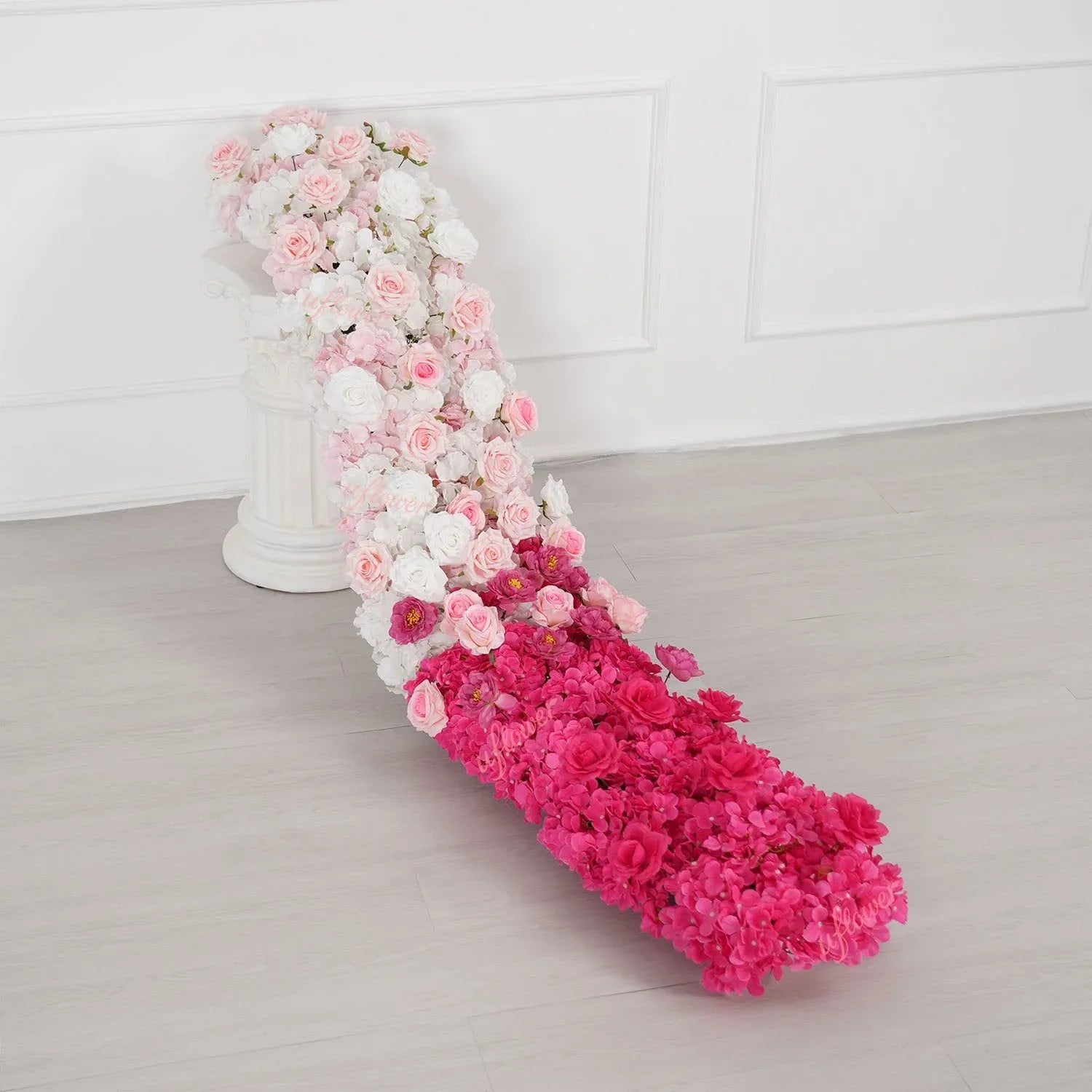 Uflower Gradient Pink Flower Row Wedding Party Backdrop Decor SET80179 - Uflower