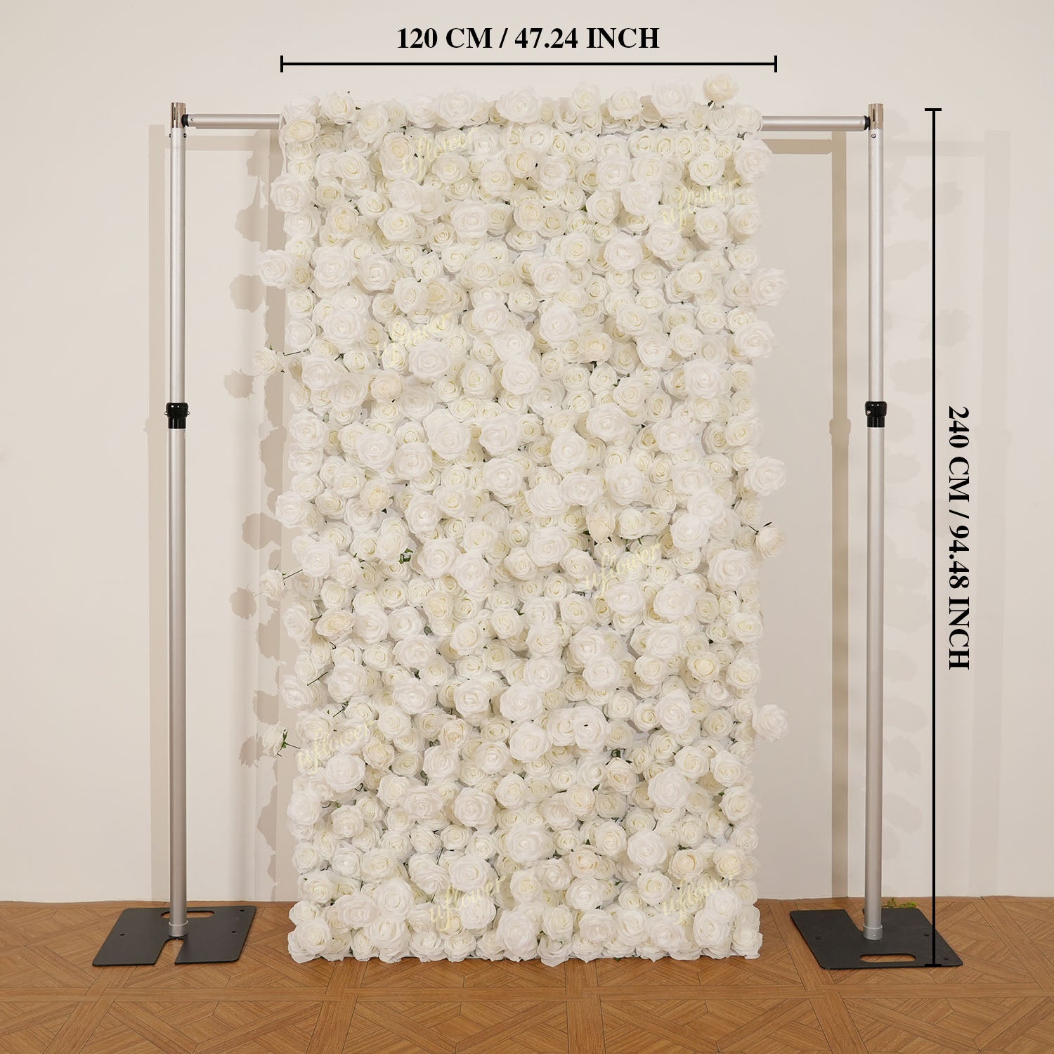 Uflower White Rose Flower Wall Backdrop Wedding Party Decoration