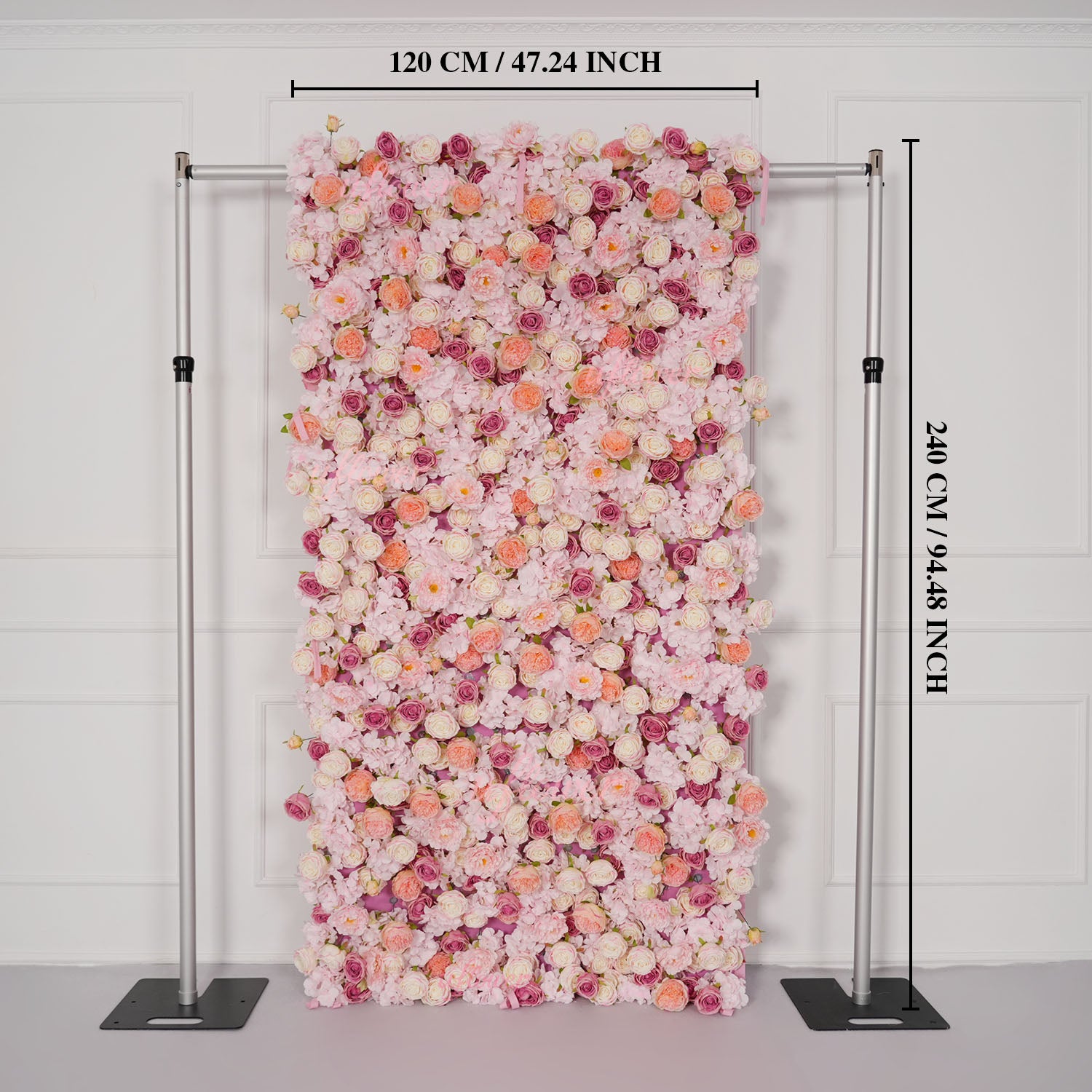 Uflower Flower Wall Pink Rose Floral Backdrop Wedding Party Proposal Decor
