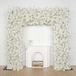 Uflower White Rose Wedding Background Flower Arrangement Arch Decoration
