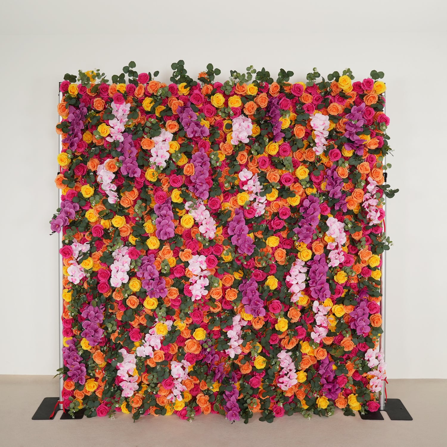 Artificial Mix Rose Butterfly Orchid 5D Wedding Flower Wall