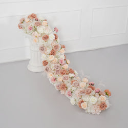 Uflower Champagne Pink Rose Arrangement Wedding Backdrop Floral Props