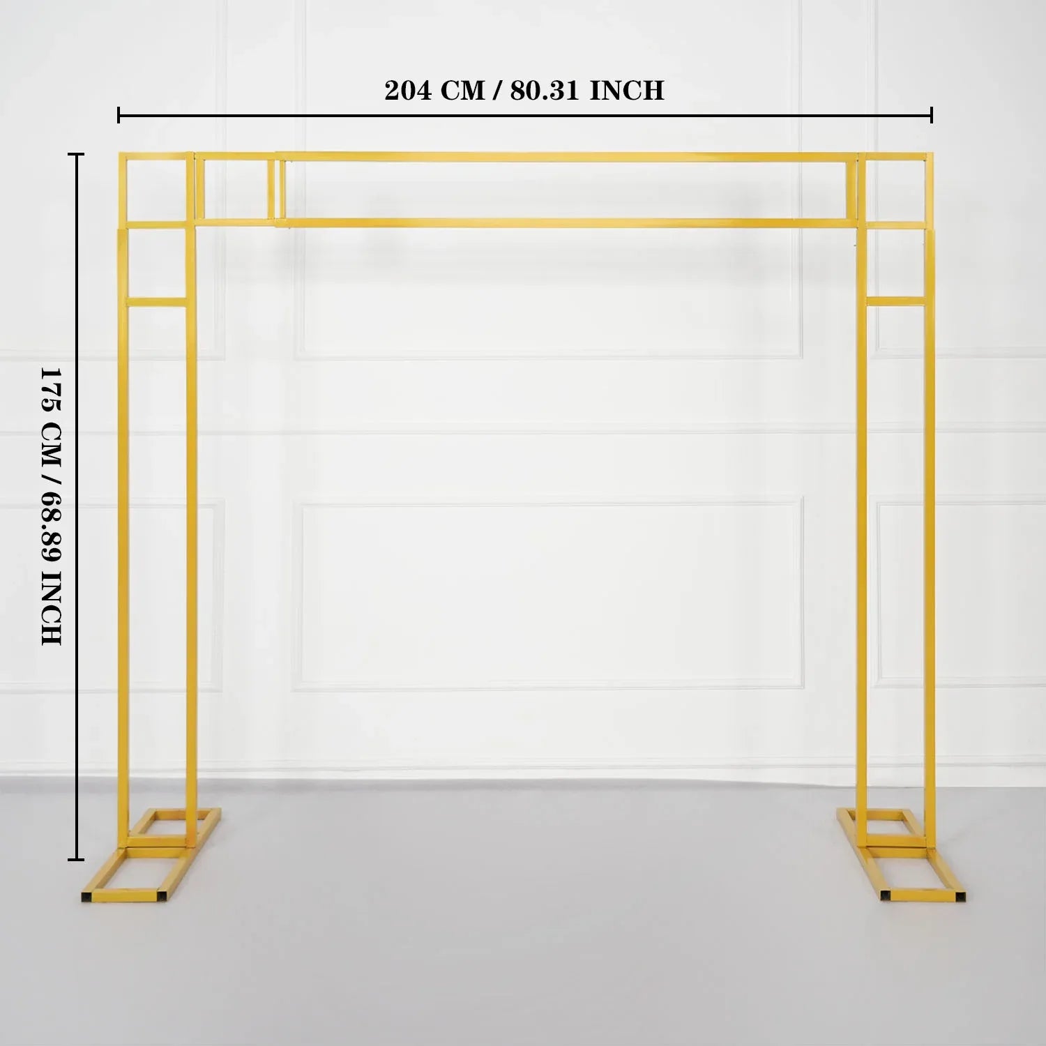 Uflower White Gold Retractable Flower Stand Adjustable Wedding Stage Background Shelf - Uflower