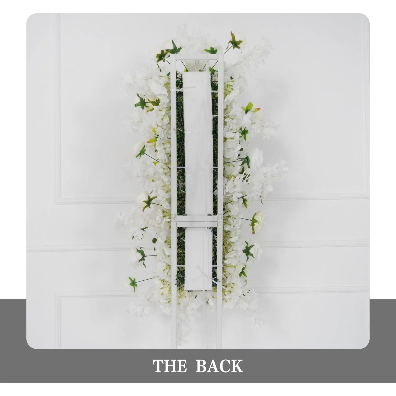 Uflower Artificial White Wedding KT Backdrop Flower Row Decor - Uflower