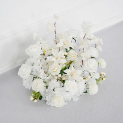 White Rose Flower Row Wedding Background Frame Arch