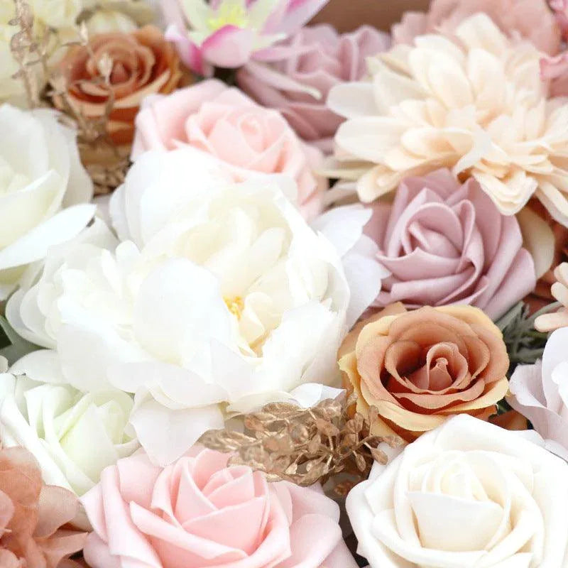 Flower Box Silk Blooming Flowers with Stem Pink - Uflower