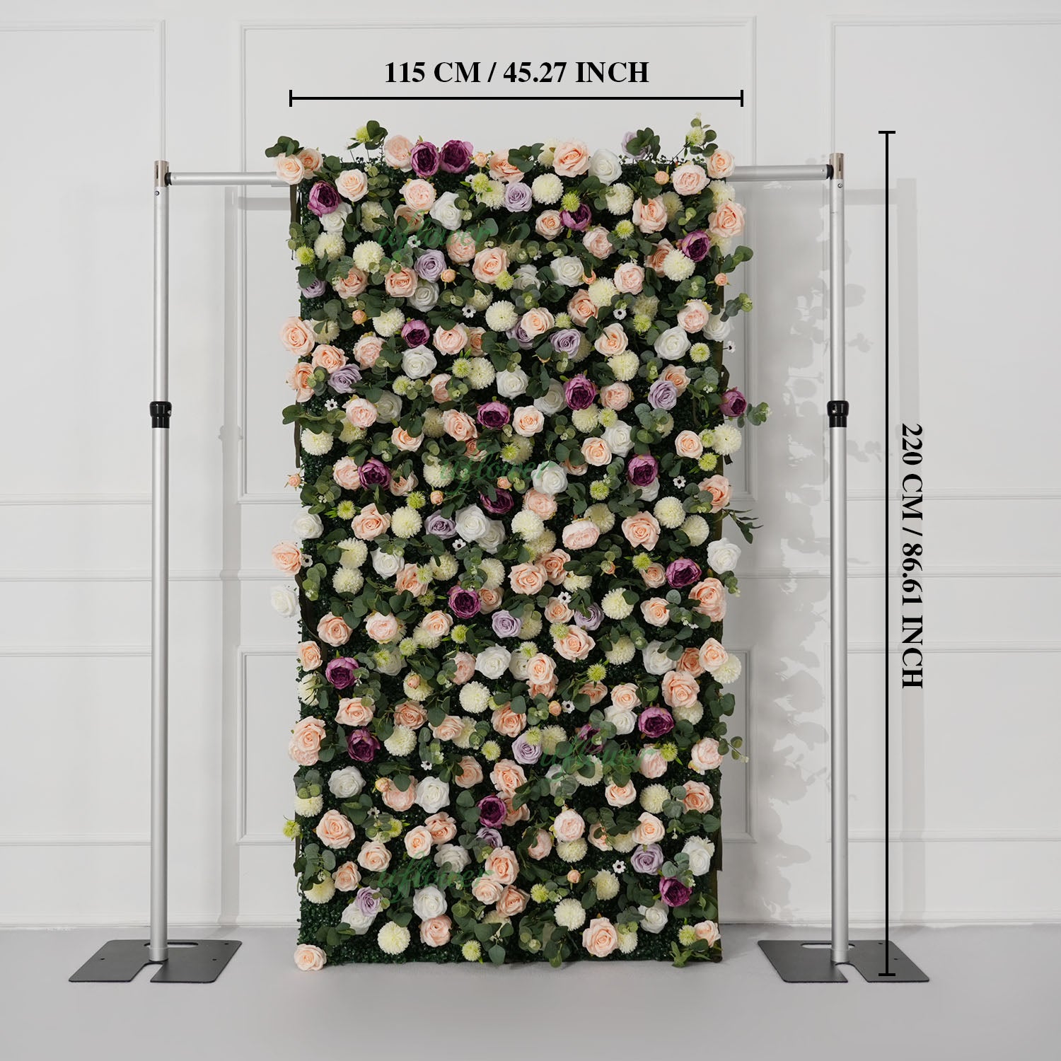 Uflower Purple Yellow Flower Wall Backdrop Wedding Party Decoration