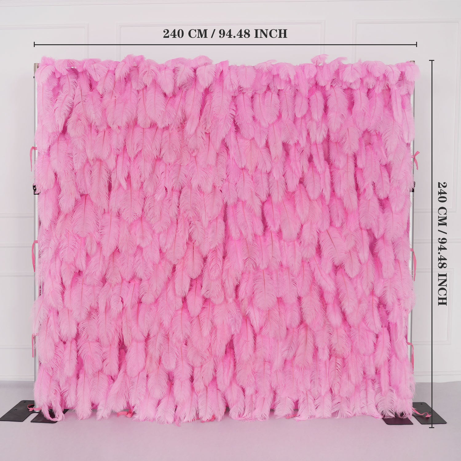 Uflower Artificial Pink 5D Flower Wall Wedding Backdrop Deco Birthday Party