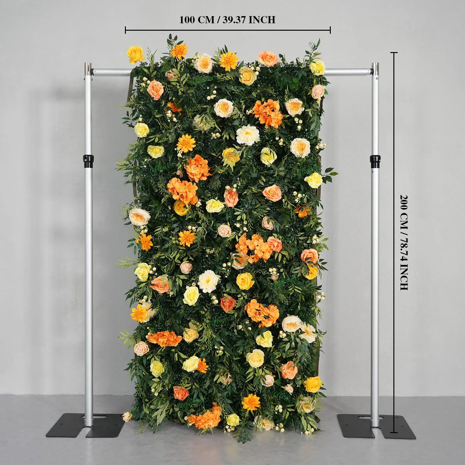 Uflower Autumn Orange Yellow Flower Wall Fall Wedding Party Event Decor SET80198 - Uflower