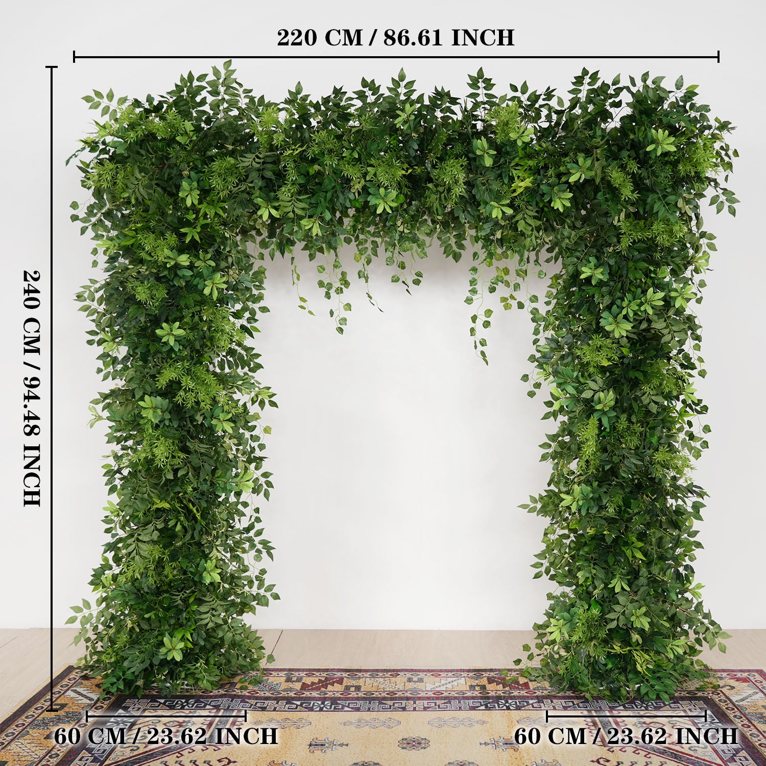 Uflower Green Series Wedding Backdrop Arch Decor Floral Arrangement