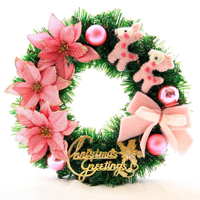 New Christmas Wreath Saffron Wreath 30/40/50 Decoration Door Decoration Hanging Decoration Supplies