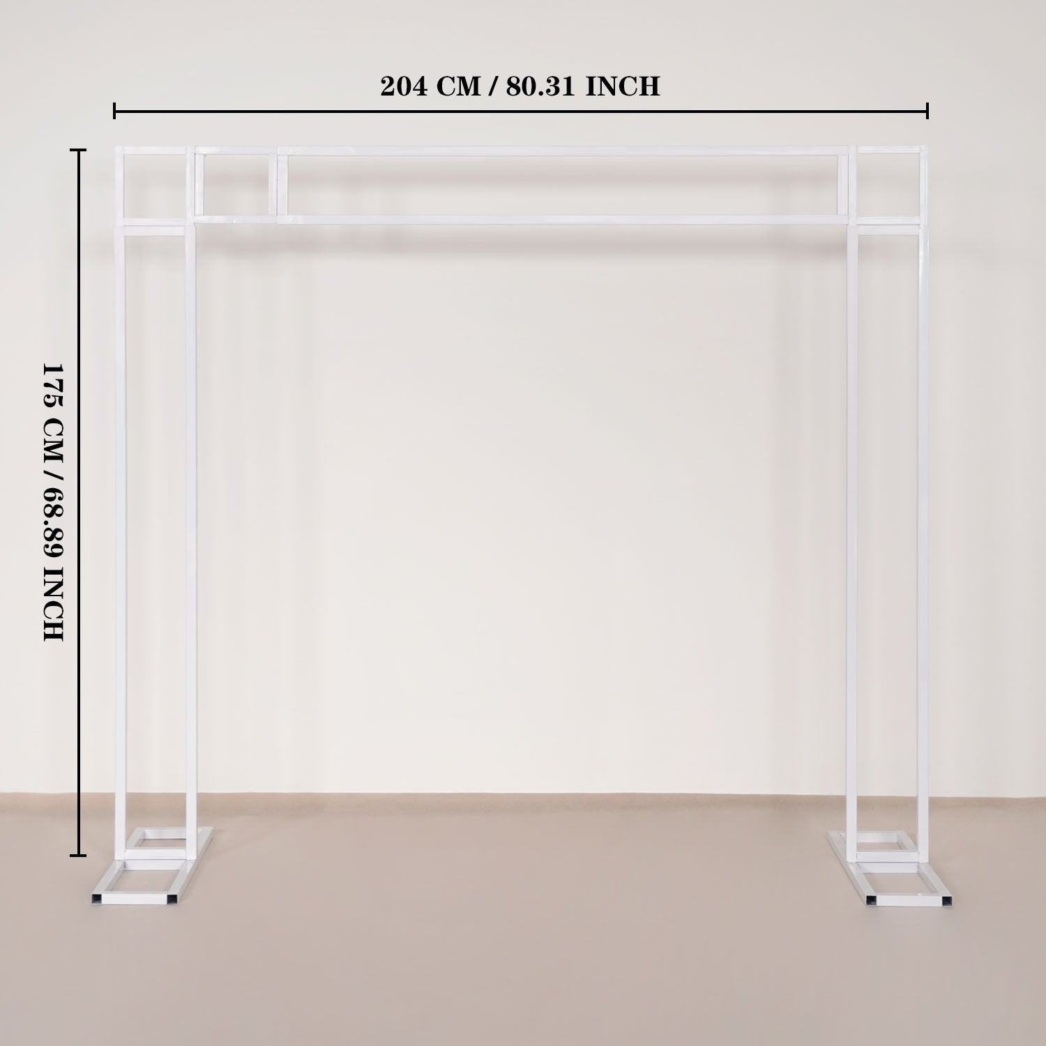 Uflower White Gold Retractable Flower Stand Adjustable Wedding Stage Background Shelf