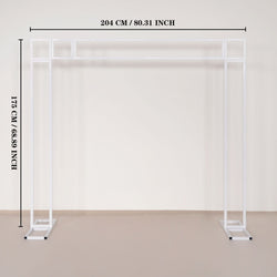 Uflower White Gold Retractable Flower Stand Adjustable Wedding Stage Background Shelf