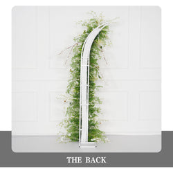 Uflower Green White Floral Horn Arch Wedding Party Backdrop Decor