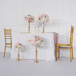 Uflower Pink Table Centerpiece Floral Ball Wedding Table Decoration