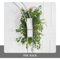 Uflower Champagne Pink Rose Green Leaf Hang Flower Floor Floral Wedding Party Event Props